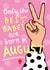 Best Babe August Birthday Card created by NICHOLA COWDERY ILLUSTRATIONS