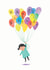 Watercolour Happy Birthday Balloons created by Claire Keay