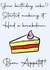 James Acaster bake-off Birthday Card created by Drapeau art et design