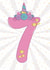 7th birthday unicorn card  created by Lucy Rose Party