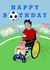 Wheelchair football boys birthday card  created by Julie Costello