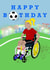 Wheelchair football girls birthday card created by Julie Costello