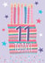 11th Cake Birthday Card created by Pom Pom Party Cards