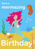 Inclusive mermaid birthday card created by Julie Costello