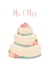 Mr & Mrs Wedding Card - simple wedding cake card created by Shannon Castleton