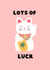 Lucky Cat Good Luck Card created by This Gal Designs