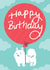 Cute Grumpy Samoyed Birthday Card created by Jennifer Mae Spooner