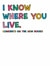 Funny Rainbow Typography New Home Card - I Know Where You Live - Congrats On The New House created by Colourful Life