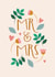 Pretty Mr & Mrs Wedding Card created by The Pattern Press