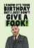 Conor mcgregor dont give a fook birthday card created by Studio Doodles