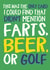 Farts, Beer and Golf funny Father's Day card created by Wild Card