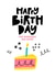 Happy Birthday greeting card. created by Superlush Cards