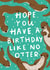 Hope You Have a Birthday Like No Otter created by Jennifer Mae Spooner