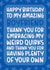 'Thank You For Embracing my Weird Quirks' Funny Boyfriend Birthday Card created by Brogan Thomas