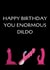 Dildo birthday card created by OnlyPans