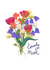 Lovely Mum Bunch of Flowers Mother's Day or Birthday Card created by Emily House Design & Illustration
