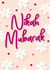 Nikah Mubarak blessed Islamic wedding congratulations card created by The Girl Next Draw Cards