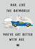 Funny Father's Day/Birthday Card - Batmobile - Batman - Better With Age created by Cardology
