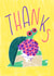 Turtle Thanks Flower Bouquet Card created by Lucia Paganini