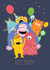 Let's Party Monster Birthday Card 1001 created by Abigail Elodie
