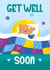 Get Well Soon Cute Bear in Bed created by Dale Simpson
