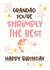 Birthday card for Grandad, shrimply the best in the world created by Superlush Cards