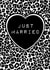 Just Married Monochrome Leopard Print Wedding Heart created by OneThreeSix