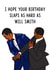Will Smith Slapping Chris Rock Funny Birthday Card created by Peabody Studio