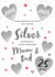 Silver Anniversary Card-25 Yrs-Mum & Dad-Congratulations On Your Silver Wedding created by Juniper and Rose Studio