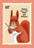 Cute 60th Birthday Card - Squirrel - Stamp created by TRICIA O