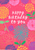 Deep pink floral birthday card created by patternmuse