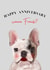 Frenchie anniversary card created by Shadan Designs