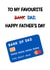 Bank of dad card created by Sophie Kent Illustration