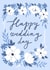 Wedding day card - Blue floral card created by Olla