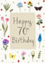 70th Birthday card created by Love Lucy Illustration