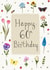 60th birthday created by Love Lucy Illustration