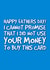 Funny but true fathers day card - dads money created by @EmilySwallow