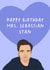 Funny Mrs Sebastian Stan Birthday Card created by The Cake Thief