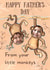 monkeys dad Father's Day Personalised Photo Card 16560 created by Kate Garrett