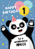Party Panda 1st Birthday Card Niece created by Macie Dot Doodles