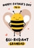 Cute Bee Fathers Day Card - Grandad - Happy Father's Day To A Bee-Rilliant Grandad created by Macie Dot Doodles