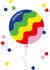 Hooray! Rainbow birthday balloon card created by Alphablots
