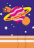 Have a cosmic birthday retro space card created by Alphablots