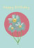 Blue Pansy Flower Birthday Card created by Kylie Heard