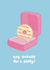 Party Ring Funny Biscuit Engagement Card in Pastel Colour Palette created by Lucy Maggie Designs