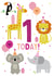 1st Birthday animal card 1001 created by Sarah Corcoran 
