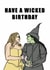 HAVE A WICKED BIRTHDAY CARD created by Saluki Studio