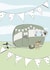 Vintage Caravan Wedding Card - Just married created by Doodle Keg