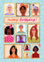 Happy Birthday Colourful Portrait Wall Feminist Women Diverse created by Flourish Paperworks