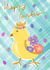 Cute Happy Easter Chick Card created by Liubov Volcovscaia
